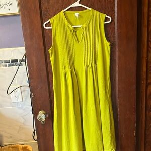 J Jones of NY Green Midi Sundress Sleeveless Scoop Neck Med